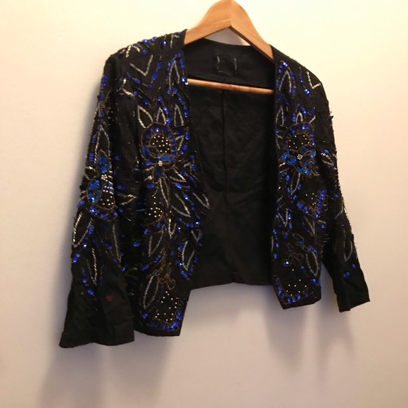 Beaded Black Bolero - Picture 3 of 13